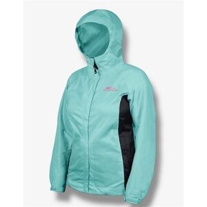 Grundens Weather Watch Hooded Jacket Women’s Size XS Aqua Teal Fishing Sailing